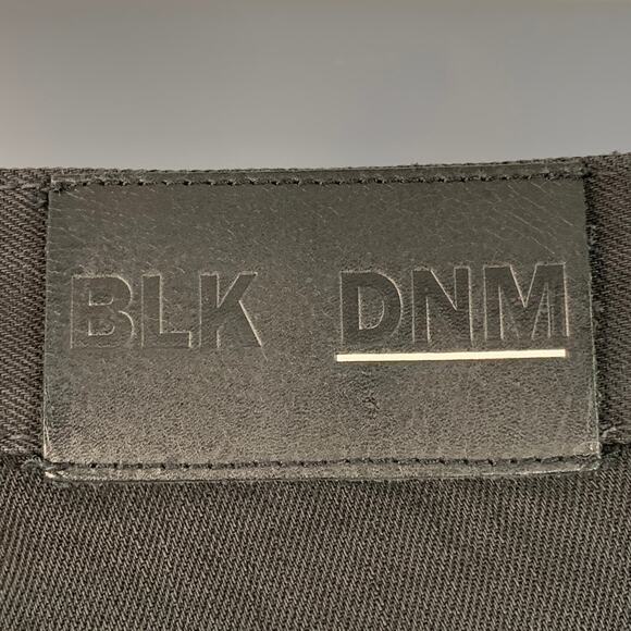 BLK DNM Size 28 Black Cotton Blend Twill Slim Tapered Jeans - Picture 3 of 5